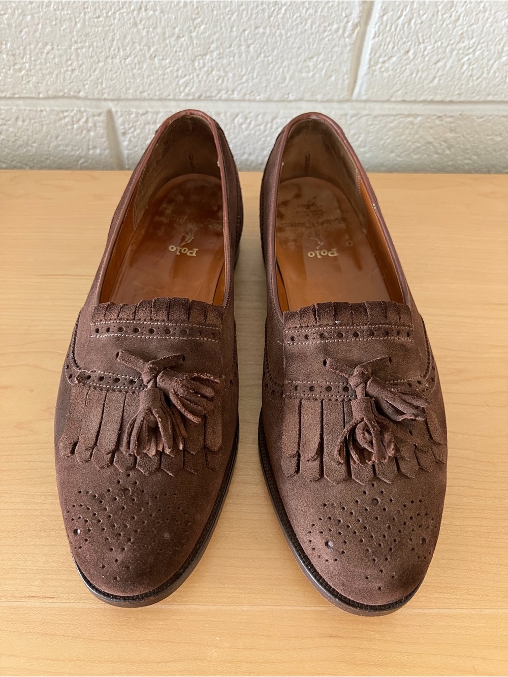 Polo Ralph Lauren x Crockett & Jones Suede BenchMade Kiltie Tassel Brogue Loafer